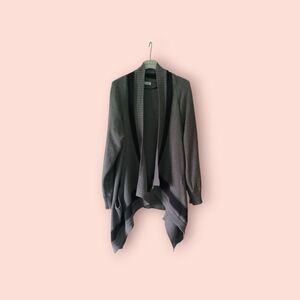 Charcoal Draped Women's Cardigan